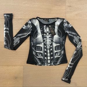 NWT Dolls Kill cyborg mesh long sleeve